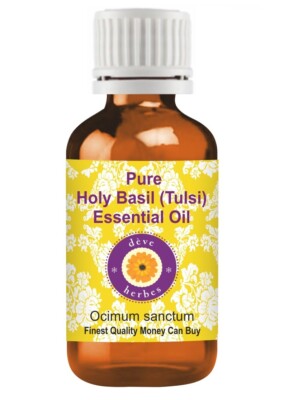 Pure Holy Basil (Tulsi) Essential Oil (Ocimum sanctum) Steam Distilled
