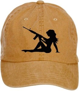 Armed AR15 Trucker Mud Flap Girl Ball Cap Hat Ford Chevy Frontier Tacoma Ram