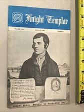 1980 Knight Templar Robert Burns Burgess Dumbarton 1787 Cover Magazine Program