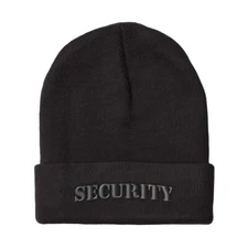 Beanies for Men Security Grey Embroidery Winter Hats Women Acrylic Skull Cap