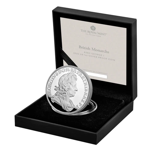 2022 British Monarchs – King George I 1 Oz Silver Proof Coin Box COA Ltd 1,350