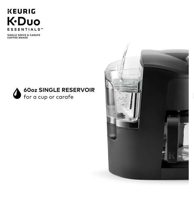 Keurig KDuo Essentials Black SingleServe KCup Pod Coffee Maker