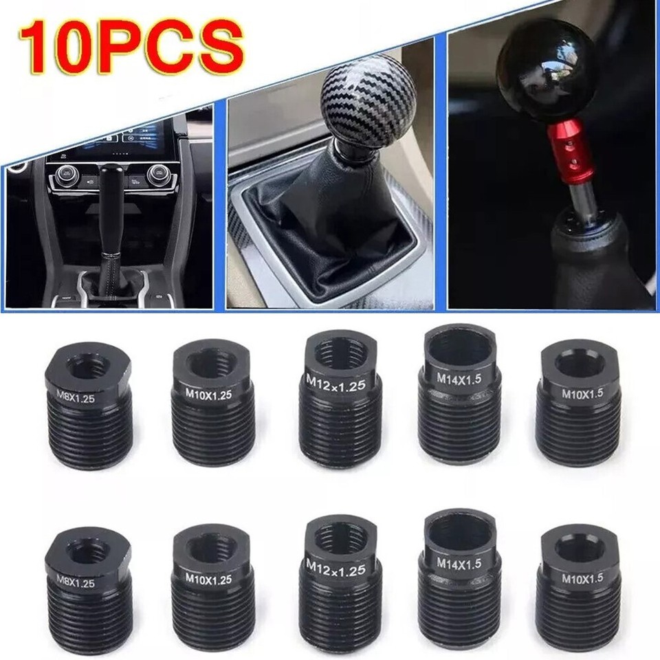 Shift Solutions 12x1.25mm To 16x1.50mm Shifter Knob Thread Adapter - Aluminum Black