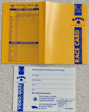 CAMEL RACE CARD - Kalendarz wyścigów Formuły 1 1993 - RZADKI KOLEKCJONER