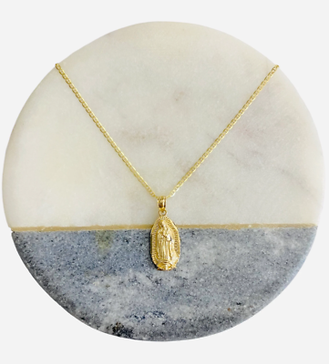 10k Gold Pendant Virgin Mary virgen de Guadalupe