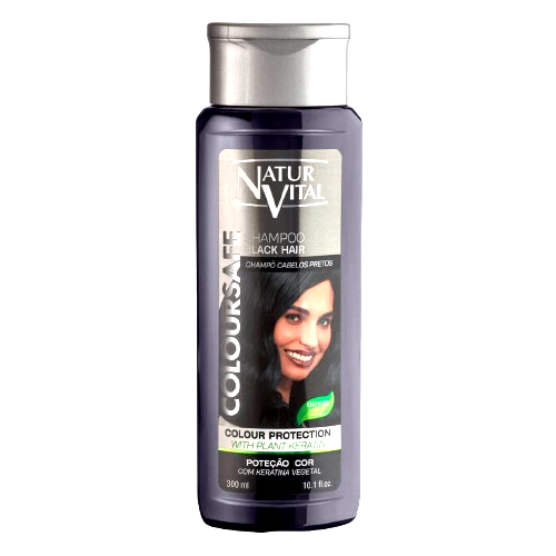 JUEGO DE CHAMPÚ Y MASCARILLA NATURAL VITAL NEGRO COLOR HENNA Y QUERATINA SEGURO 300 ml - Imagen 2 de 4