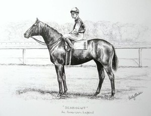 SEABISCUIT plus FREE bonus MAN O' WAR print!! FREE SHIP