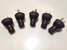 5 Pack Round Vintage Antique BLACK  Electrical Plug Lamp Cord Fan Steampunk 