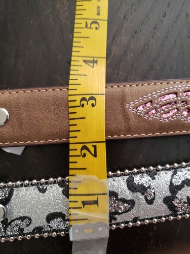 Two Blazin Roxx Belts Childrens Rhinestones Cross Wings Butterfly 2 Girls Belts - Picture 12 of 12