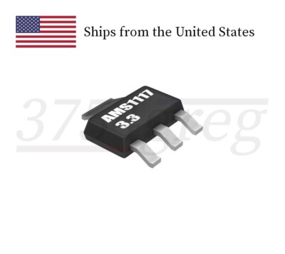 10pcs - AMS1117-3.3 3.3 Volt 1 Amp Voltage Regulator - SMD SOT-223