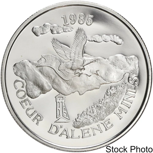 Vintage 1985 Coeur D'Alene Mines One Silver Freedom 1 oz .999 Fine Silver Round