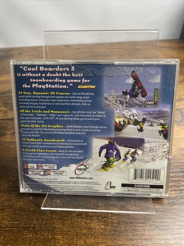 Cool Borders 3 (Sony PlayStation, PS1) Black Label w/Manual - Picture 2 of 7