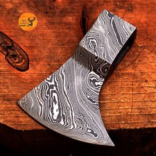 DAMASCUS STEEL AXE HEAD / HATCHET / INTEGRAL VIKING / TOMAHAWK / THROWING 1526