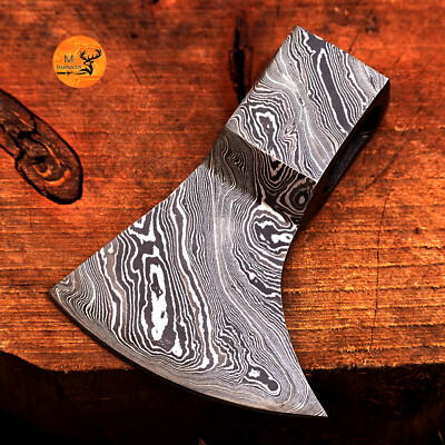 DAMASCUS STEEL AXE HEAD / HATCHET / INTEGRAL VIKING / TOMAHAWK / THROWING 1526