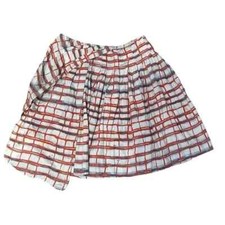 Anthropologie Maeve Imprecise Pleated Graph Skirt Size 4