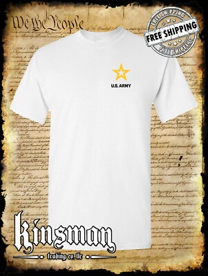 #ad US Army New Logo Crest Black Text T Shirt $14.95