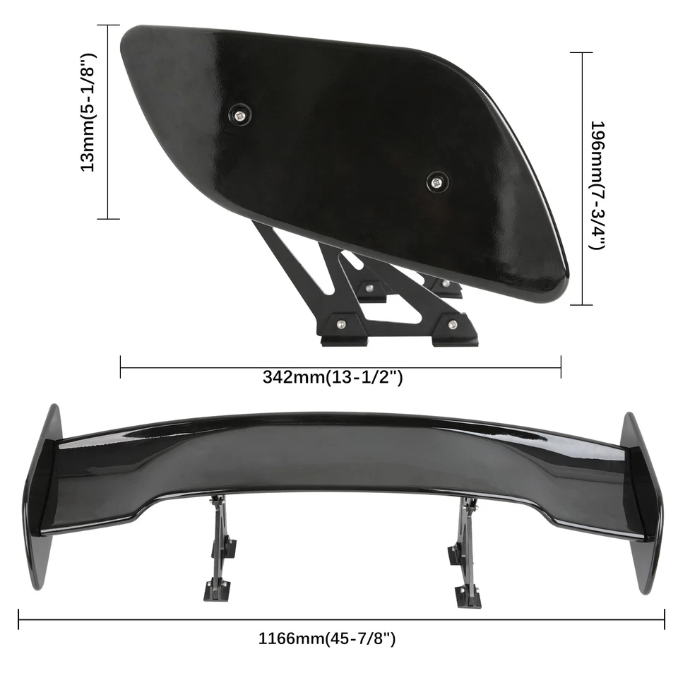 Alerón trasero ajustable mate GT Racing Wing para Mercedes-Benz CLK AMG 45" Foto 2 de 4