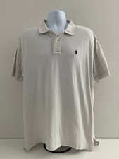 Polo By Ralph Lauren Mens Size XL White Short Sleeve Polo Shirt Cotton Pony Logo