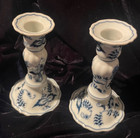 Blue Danube candlesticks, Japan, pristine condition 6 1/2" tall, 4" wide, vintag — photo 1