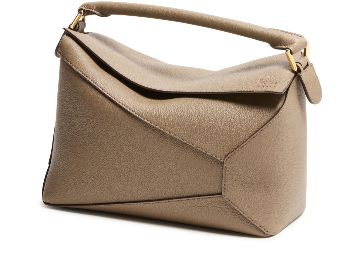 LOEWE Puzzle Medium Edge Taupe Leather Handbag New & Authentic | eBay