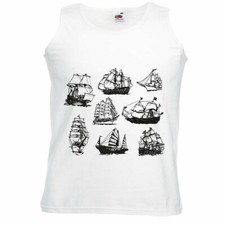 Tank Top SEGELBOOT SEGELSCHIFF PIRATENSCHIFF VINTAGE ANKER SKULL PIRAT SEGELBOOT