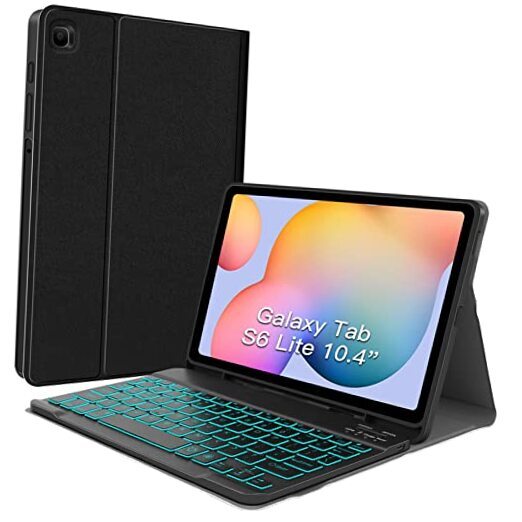 Backlit Keyboard Case for Samsung Galaxy Tab S6 Lite A Black