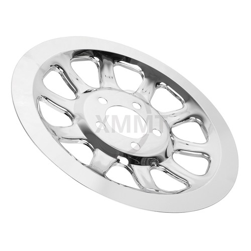 Chrome Pulley Cover Insert for Harley Fat Boy Softail Custom Deluxe FLSTC FLSTFB - Picture 8 of 10