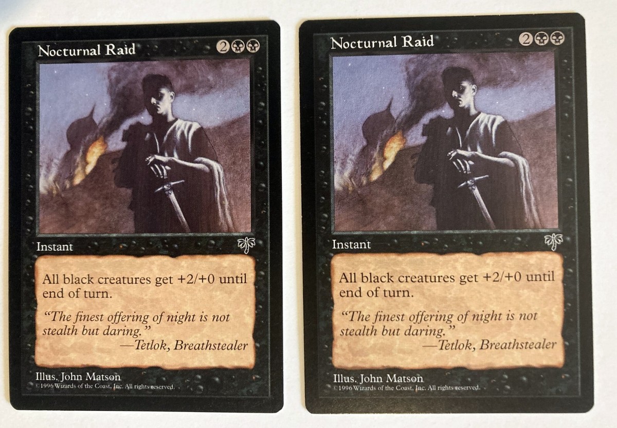 Nocturnal Raid (2) NM Mirage MTG Magic the Gathering Nocturnal Raid (2) NM Mirage MTG Magic the Gathering