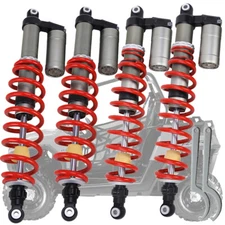 FOR 09-14 POLARIS RZR 800 S UTV STAGE 4 FRONT & REAR SHOCK ABSORBERS ADJUSTABLE