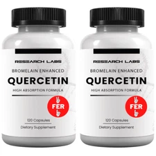 Quercetin w/Bromelain 800mg Supports Cardiovascular Immune AntiOxidant  240 Caps