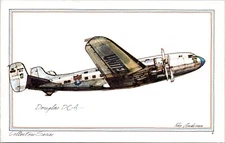 Douglas DC-4 - 1973 Aviation Postcard- Roy Anderson Art - United Airlines