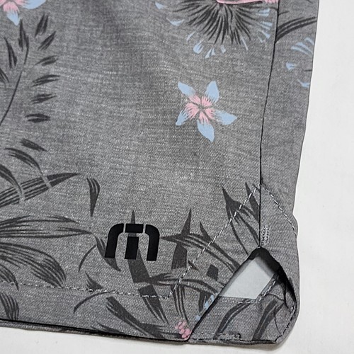 Travis Mathew Board Shorts 30 Western Way Gray Heather Sleet Floral 1MY364 $90 - Picture 7 of 12