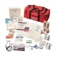 HONEYWELL NORTH Trauma Kit, Medium, Red, Nylon, 3EWF3, EXP: 09/17 (M)