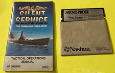 Silent Service Submarine Simulation MicroProse Commodore 64 TESTED WORKS +manual image