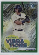 2022 Bowman Virtuosic Vibrations Green Refractor 72/99 Sal Frelick #VV-14 18vp