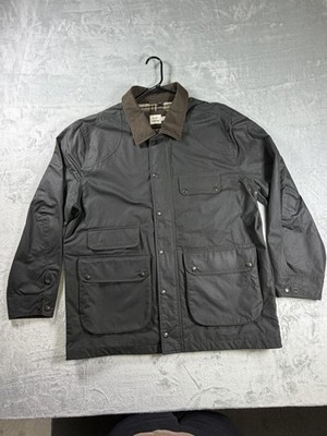 Flint and Tinder Waxed Hudson Jacket Mens XXL Olive Field Coat Flannel Lined EUC