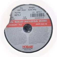 New. Hobart Filler Metals 6Etl1 Mig Welding Wire, 70S3, 0.035, 2 Lb