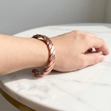 Copper Bracelet. Handmade Braided Medicine Bracelet Arthiritis Pain Therapy