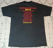 1991 90s Vintage Jayhawk Roadrunner Concert Tour T Shirt Lawrence KS Made in USA