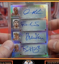 2025-26 Panini Signature Series Quad Auto Bulls /10 Kukoc, Harper, Kerr, Rodman