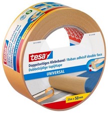 2 rolki - Tesa Universal - Dwustronna taśma samoprzylepna - 25m x 50mm