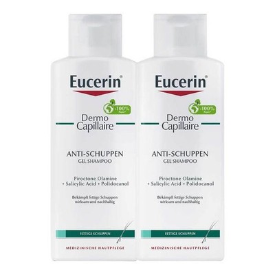 Eucerin Dermocapillaire Anti-Schuppen Gel Shampoo · 2X250 ml · PZN 19502477