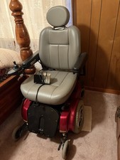 Pride Jazzy 1122 Power Wheelchair Electric Joystick Red 4 Wheels Indoor