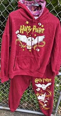 Harry Potter Women's 2-Piece Hoodie & Joggers Sweatsuit S Red Pockets