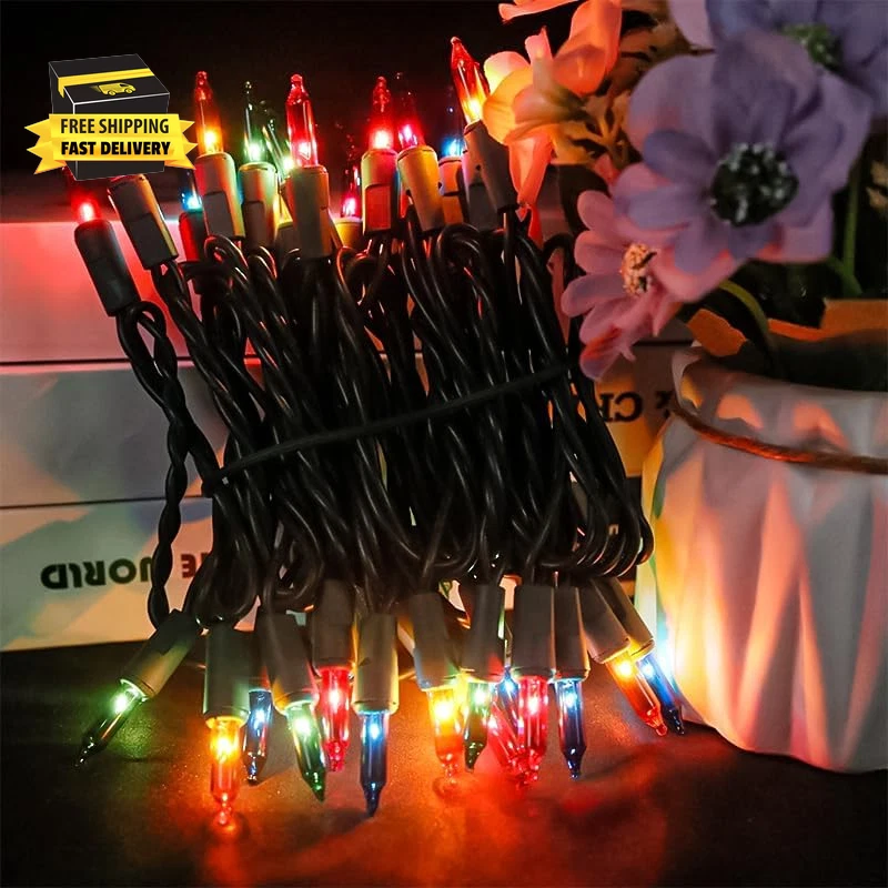 Christmas Lights Multicolor 35 Count - Incandescent Multi-Colored Mini String Li - Image 4 of 4