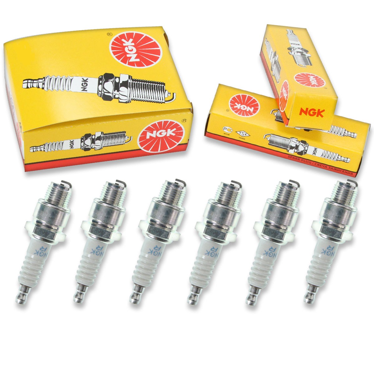6 pcs NGK Standard Spark Plugs for 1962-1965 Chevrolet Corvair 2.7L 2.4L H6 pb