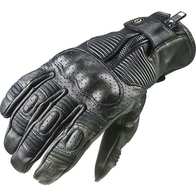 Garibaldi Smoke Oldtimer Motorrad Motorrad Lederhandschuhe schwarz