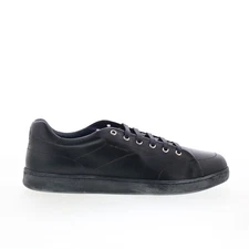 Di Bianco Rippel Cerato Mens Black Leather Lace Up Lifestyle Sneakers Shoes 9