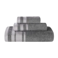 Cotton 3 Piece Towel Set, Plush Soft Absorbent Towels, Bathroom Essentials, S...