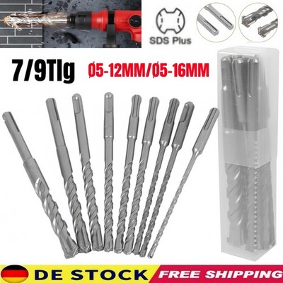 SDS-plus Betonbohrer Set 5/9x Bohrer Steinbohrer Bohrerset Hammerbohrer Ø5-16MM
